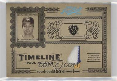 2005 Playoff Prime Cuts - Timeline - Jersey Number Jerseys Prime #T-15 - Paul Molitor /25