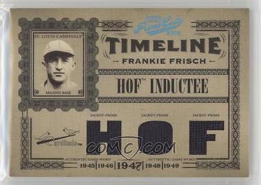 2005 Playoff Prime Cuts - Timeline - Triple Materials HOF #T-18 - Frankie Frisch /10