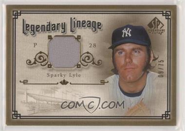 2005 SP Legendary Cuts - Legendary Lineage - Gold Materials #LE-SL - Sparky Lyle /75