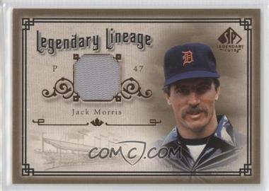 2005 SP Legendary Cuts - Legendary Lineage - Materials #LE-JM - Jack Morris