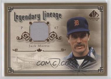 2005 SP Legendary Cuts - Legendary Lineage - Materials #LE-JM - Jack Morris