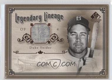 2005 SP Legendary Cuts - Legendary Lineage - Materials #LE-SN - Duke Snider