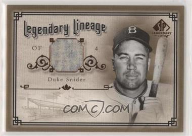 2005 SP Legendary Cuts - Legendary Lineage - Materials #LE-SN - Duke Snider