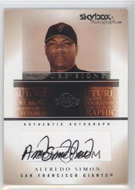 2005 Skybox Autographics - Future Signs - Platinum Autographs #FSA-AS - Alfredo Simon /25