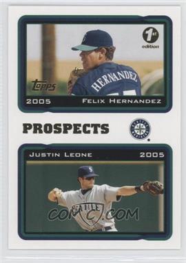 2005 Topps - [Base] - 1st Edition #688 - Felix Hernandez, Justin Leone