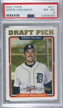 2005 Topps - [Base] #677 - Justin Verlander [PSA 8 NM‑MT]