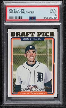 2005 Topps - [Base] #677 - Justin Verlander [PSA 9 MINT]