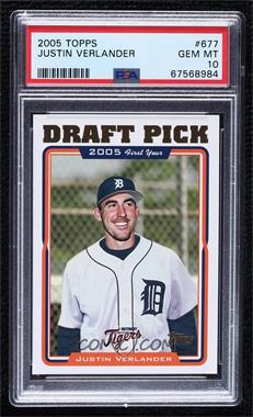 2005 Topps - [Base] #677 - Justin Verlander [PSA 10 GEM MT]