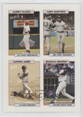 2005 Topps Bazooka - 4 on 1 Stickers #25 - Albert Pujols, Gary Sheffield, Magglio Ordonez, Chipper Jones