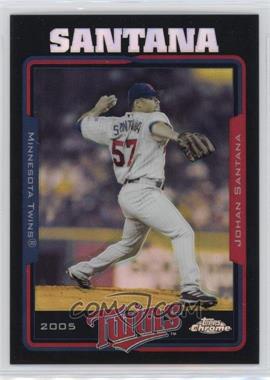 2005 Topps Chrome - [Base] - Black Refractor #116 - Johan Santana /225