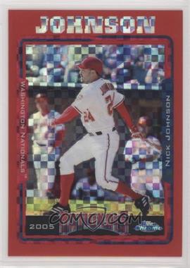 2005 Topps Chrome - [Base] - Red X-Fractor #341 - Nick Johnson /25