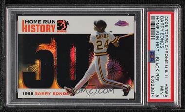 2005 Topps Chrome Update & Highlights - Barry Bonds Home Run History - Black Refractor #BB50 - Barry Bonds /200 [PSA 9 MINT]