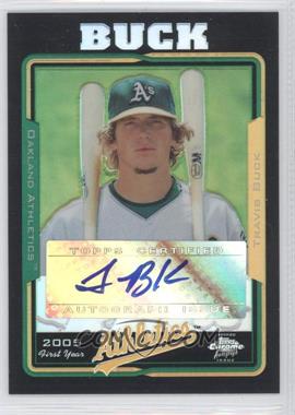 2005 Topps Chrome Update & Highlights - [Base] - Black Refractor #UH223.2 - Travis Buck (Serial # on Back) /200