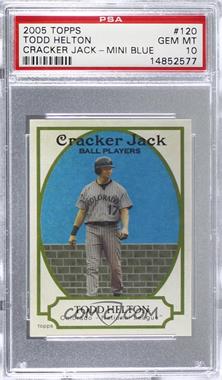 2005 Topps Cracker Jack - [Base] - Mini Blue #120 - Todd Helton /50 [PSA 10 GEM MT]