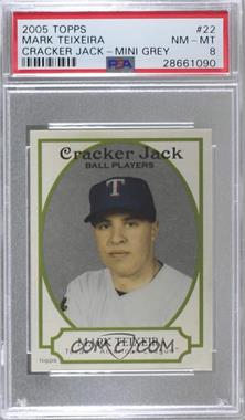 2005 Topps Cracker Jack - [Base] - Mini Grey #22 - Mark Teixeira /25 [PSA 8 NM‑MT]