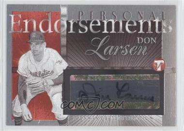 2005 Topps Pristine Legends - Personal Endorsements #PEA-DL - Don Larsen