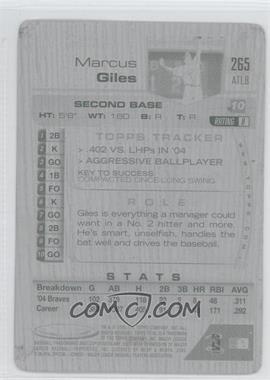 2005 Topps Total - [Base] - Printing Plate Black Back #265 - Marcus Giles /1