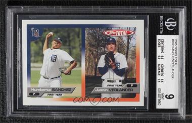 2005 Topps Total - [Base] #762 - Humberto Sanchez, Justin Verlander [BGS 9 MINT]