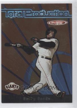 2005 Topps Total - Total Production #TP-BB - Barry Bonds