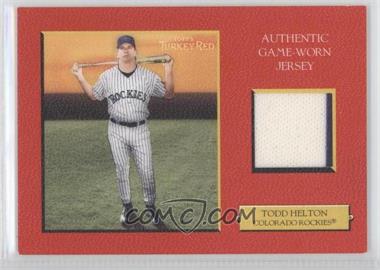 2005 Topps Turkey Red - Relics - Red #TRR-TH - Todd Helton /99