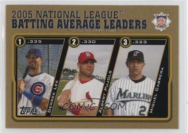 2005 Topps Updates & Highlights - [Base] - Gold #UH142 - League Leaders - Derrek Lee, Albert Pujols, Miguel Cabrera /2005