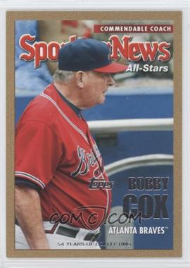 2005 Topps Updates & Highlights - [Base] - Gold #UH172 - Sporting News All-Stars - Bobby Cox /2005