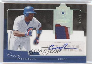 2005 Ultimate Collection - Ultimate Game Materials - Patch Signatures #UG-PA - Corey Patterson /10