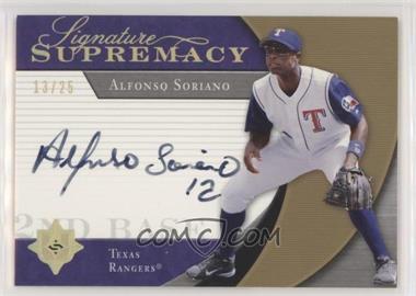 2005 Ultimate Signature Edition - Signature Supremacy #SS-AS - Alfonso Soriano /25