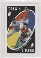 Bill Mueller, Tim Wakefield, Doug Mirabelli (Black) [EX to NM]