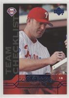 Team Checklist - Jim Thome #/150