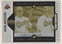 Team Leaders - Miguel Tejada, Rafael Palmeiro #/1