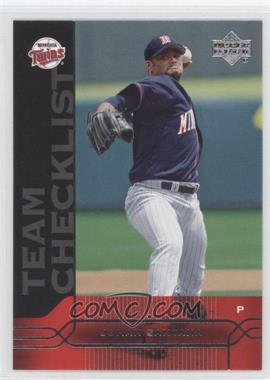 2005 Upper Deck - [Base] #487 - Team Checklist - Johan Santana