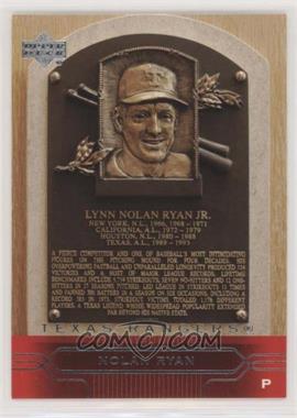 2005 Upper Deck - Hall of Fame Plaques #SP-22 - Nolan Ryan