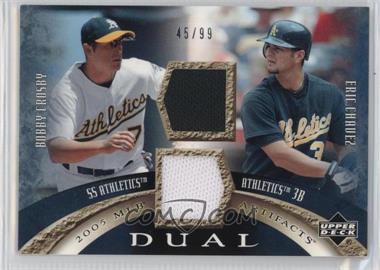 2005 Upper Deck Artifacts - Dual Artifacts #DA-BE - Bobby Crosby, Eric Chavez /99 [Noted]