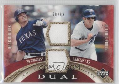 2005 Upper Deck Artifacts - Dual Artifacts #DA-BY - Hank Blalock, Michael Young /99