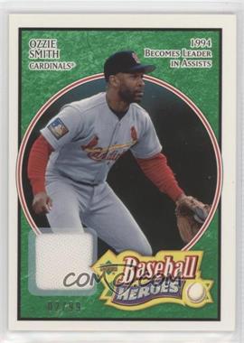 2005 Upper Deck Baseball Heroes - [Base] - Emerald Memorabilia #48 - Ozzie Smith /99