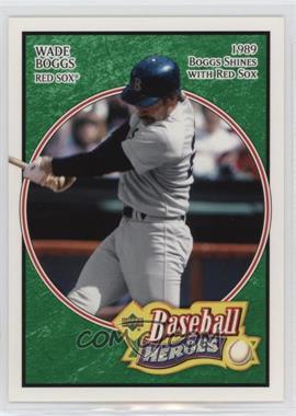 2005 Upper Deck Baseball Heroes - [Base] - Emerald Missing Serial Number #87 - Wade Boggs
