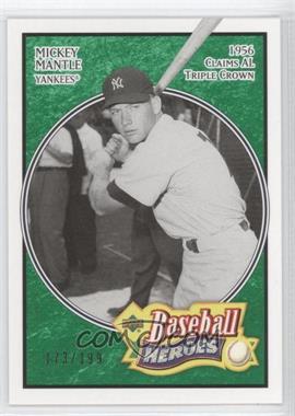 2005 Upper Deck Baseball Heroes - [Base] - Emerald #162 - Mickey Mantle /199