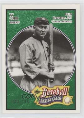 2005 Upper Deck Baseball Heroes - [Base] - Emerald #197 - Ty Cobb /199
