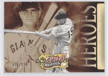 2005 Upper Deck Baseball Heroes - [Base] #145 - Johnny Mize /575