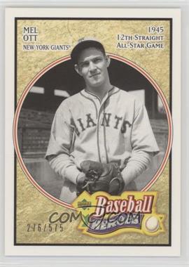 2005 Upper Deck Baseball Heroes - [Base] #158 - Mel Ott /575