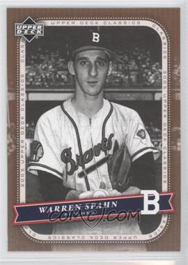 2005 Upper Deck Classics - [Base] #96 - Warren Spahn