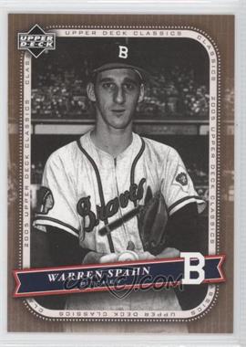 2005 Upper Deck Classics - [Base] #96 - Warren Spahn