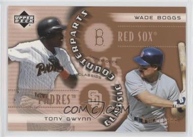 2005 Upper Deck Classics - Classic Counterparts #CC-GB - Tony Gwynn, Wade Boggs /1999