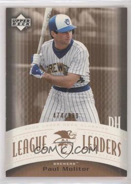 2005 Upper Deck Classics - League Leaders #LL-PM - Paul Molitor /999