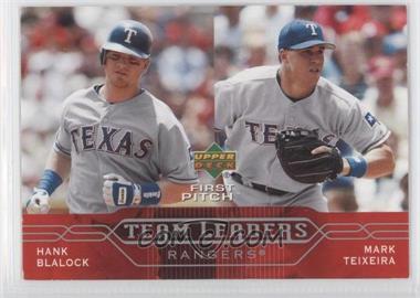 2005 Upper Deck First Pitch - [Base] #289 - Team Leaders - Hank Blalock, Mark Teixeira