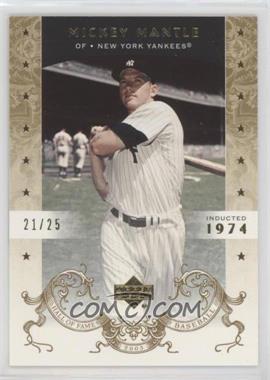 2005 Upper Deck Hall of Fame - [Base] - Gold #80 - Mickey Mantle /25