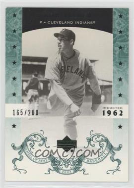 2005 Upper Deck Hall of Fame - [Base] - Green #5 - Bob Feller /200