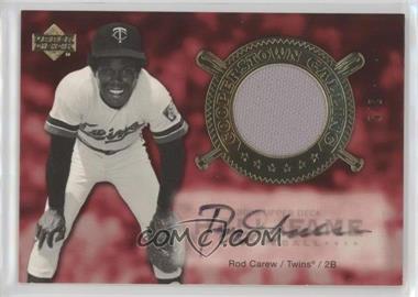 2005 Upper Deck Hall of Fame - Cooperstown Calling - Gold Material Autographs #CO-RC1 - Rod Carew /5