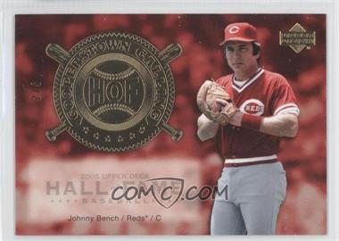 2005 Upper Deck Hall of Fame - Cooperstown Calling - Gold #CO-BE1 - Johnny Bench /5